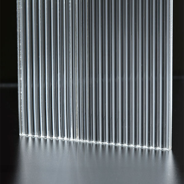 Decorative Double Sides Clear Ribbed Acrylic Sheet