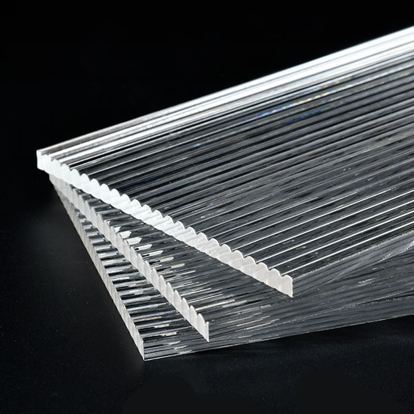 Decorative Double Sides Clear Ribbed Acrylic Sheet