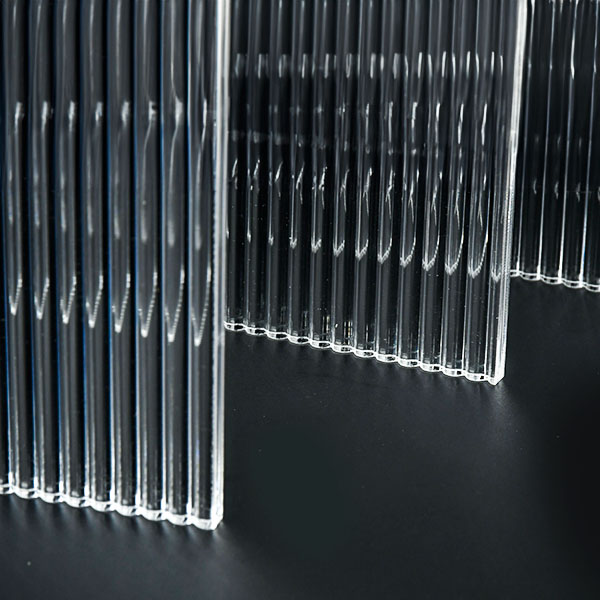 Decorative Double Sides Clear Ribbed Acrylic Sheet