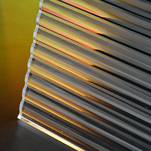 Decorative Clear Medium Ribbed Acrylic Sheet