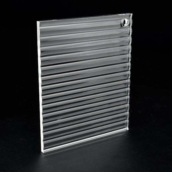 Decorative Clear Medium Ribbed Acrylic Sheet